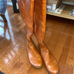 Tan brown riding boots
